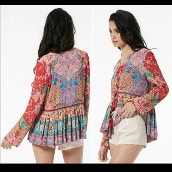 Spell & The Gypsy Lotus Jacket Ruby Red
 Size Oversized XS - Picture 8 of 14